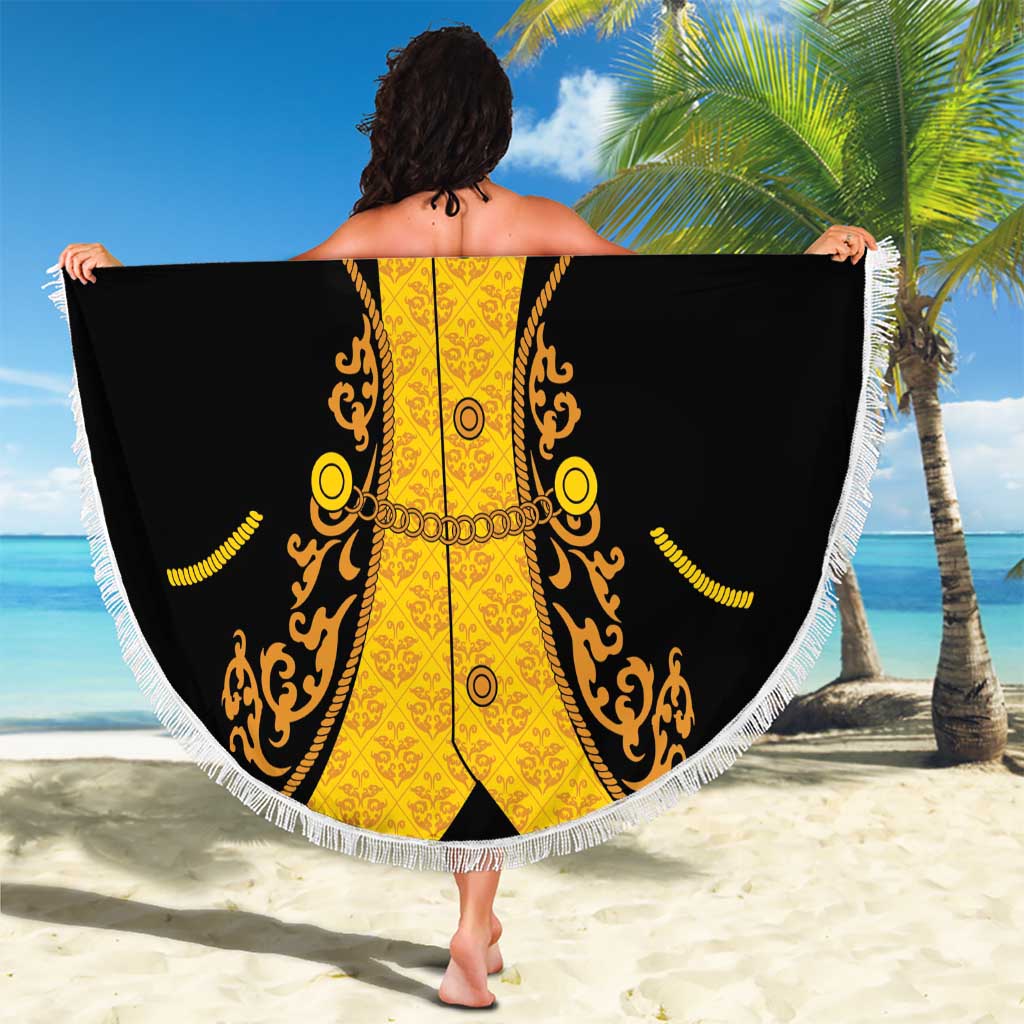 Mexican Mariachi Charro Suit Stylized Beach Blanket Cinco de Mayo Fiesta