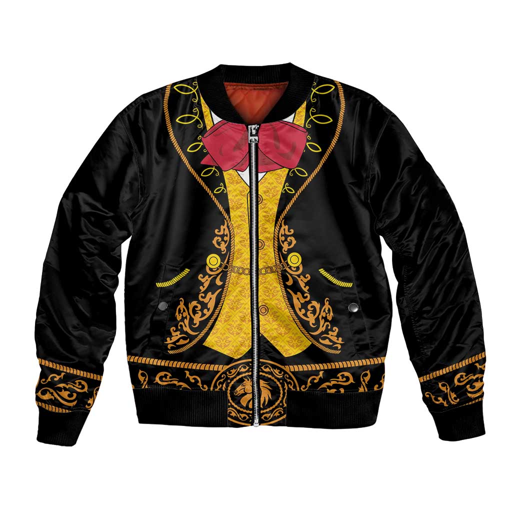 Mexican Mariachi Charro Suit Stylized Bomber Jacket Cinco de Mayo Fiesta