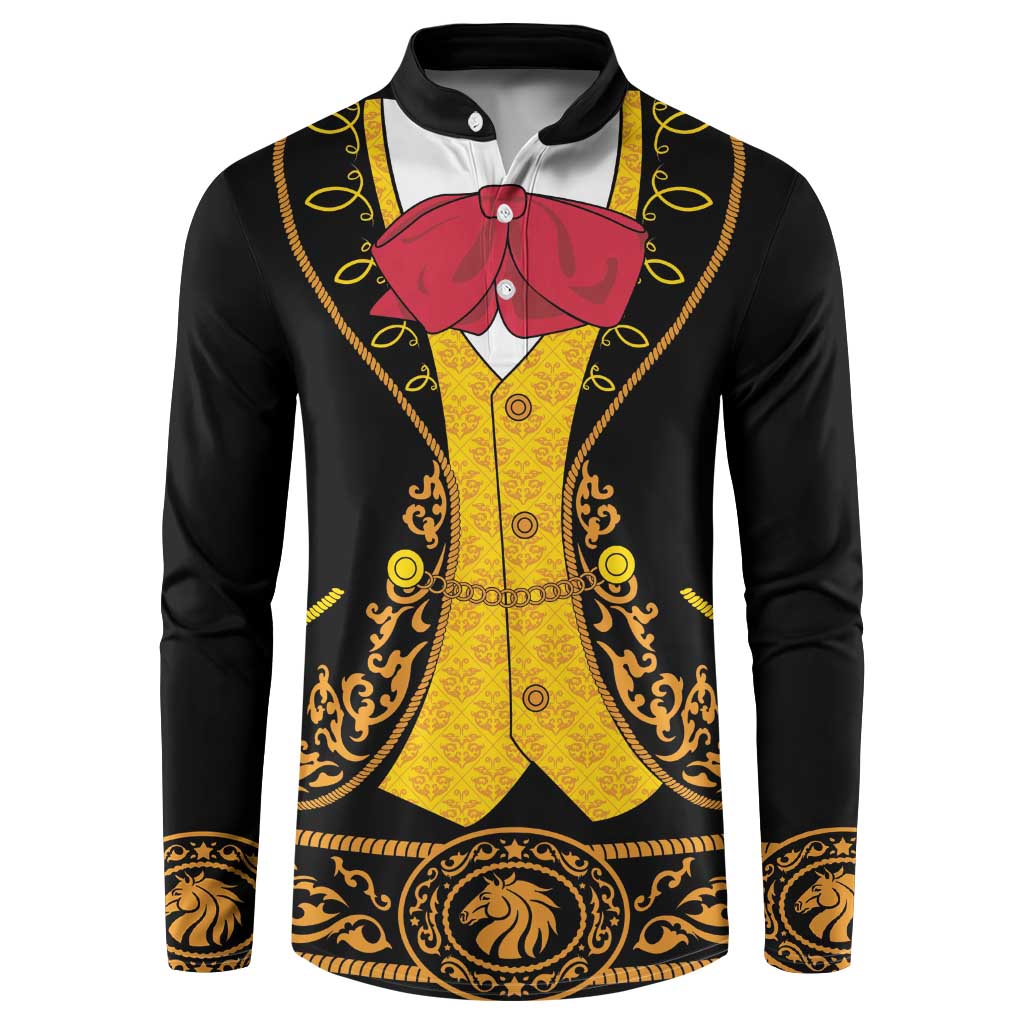 Mexican Mariachi Charro Suit Stylized Button Sweatshirt Cinco de Mayo Fiesta