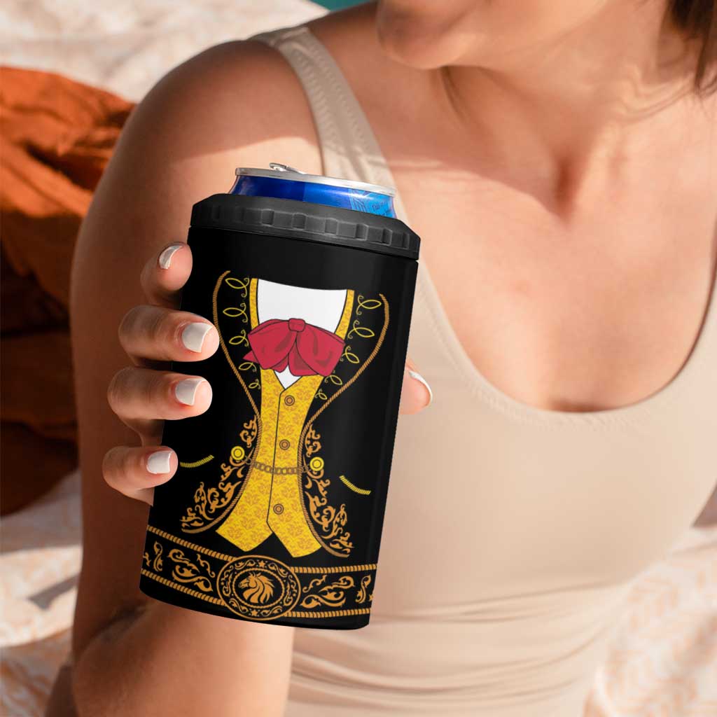 Mexican Mariachi Charro Suit Stylized 4 in 1 Can Cooler Tumbler Cinco de Mayo Fiesta