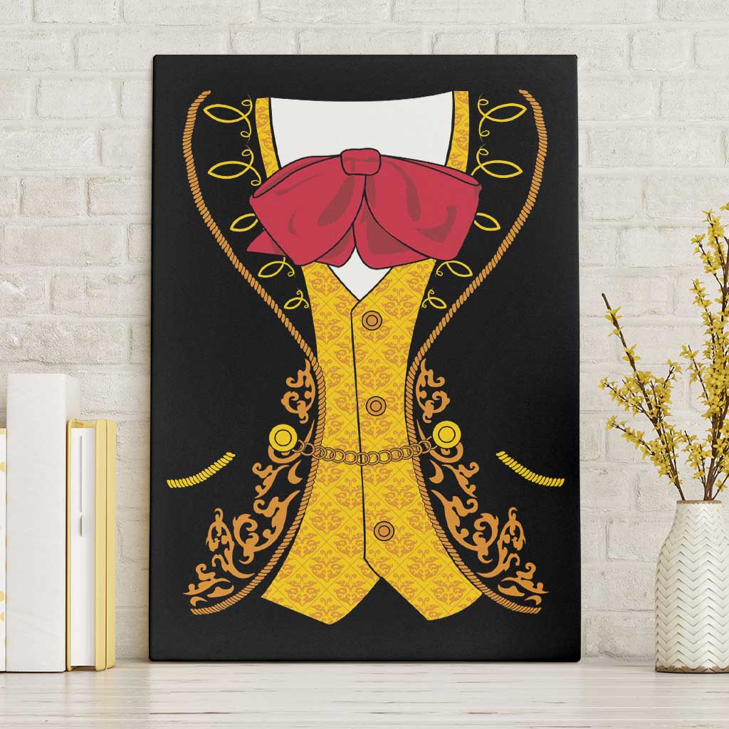 Mexican Mariachi Charro Suit Stylized Canvas Wall Art Cinco de Mayo Fiesta