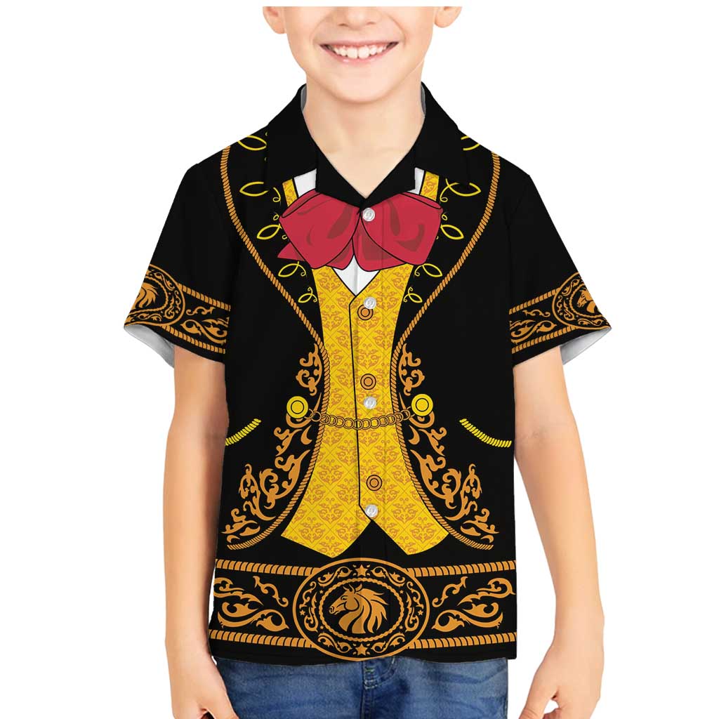 Mexican Mariachi Charro Suit Stylized Family Matching Mermaid Dress and Hawaiian Shirt Cinco de Mayo Fiesta
