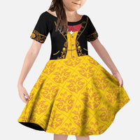 Mexican Mariachi Charro Suit Stylized Family Matching Off Shoulder Maxi Dress and Hawaiian Shirt Cinco de Mayo Fiesta