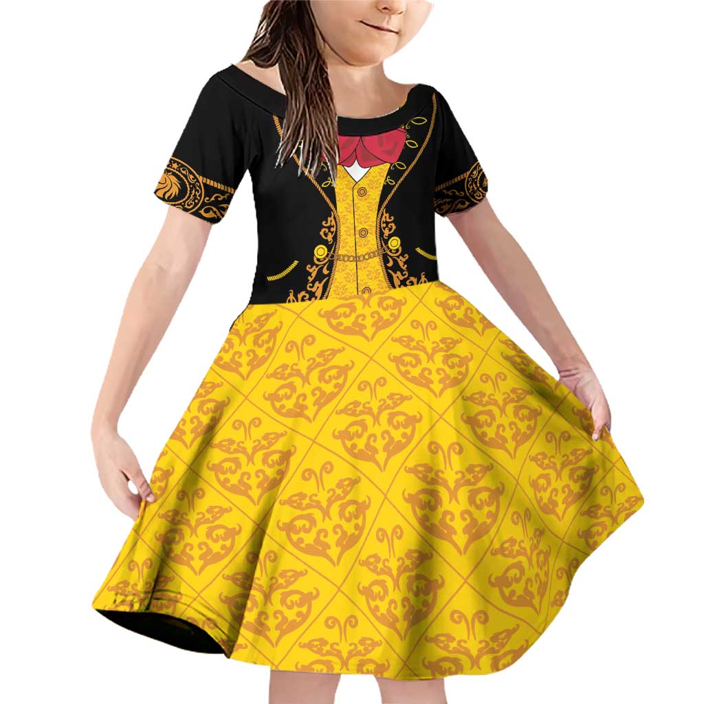 Mexican Mariachi Charro Suit Stylized Family Matching Off Shoulder Short Dress and Hawaiian Shirt Cinco de Mayo Fiesta