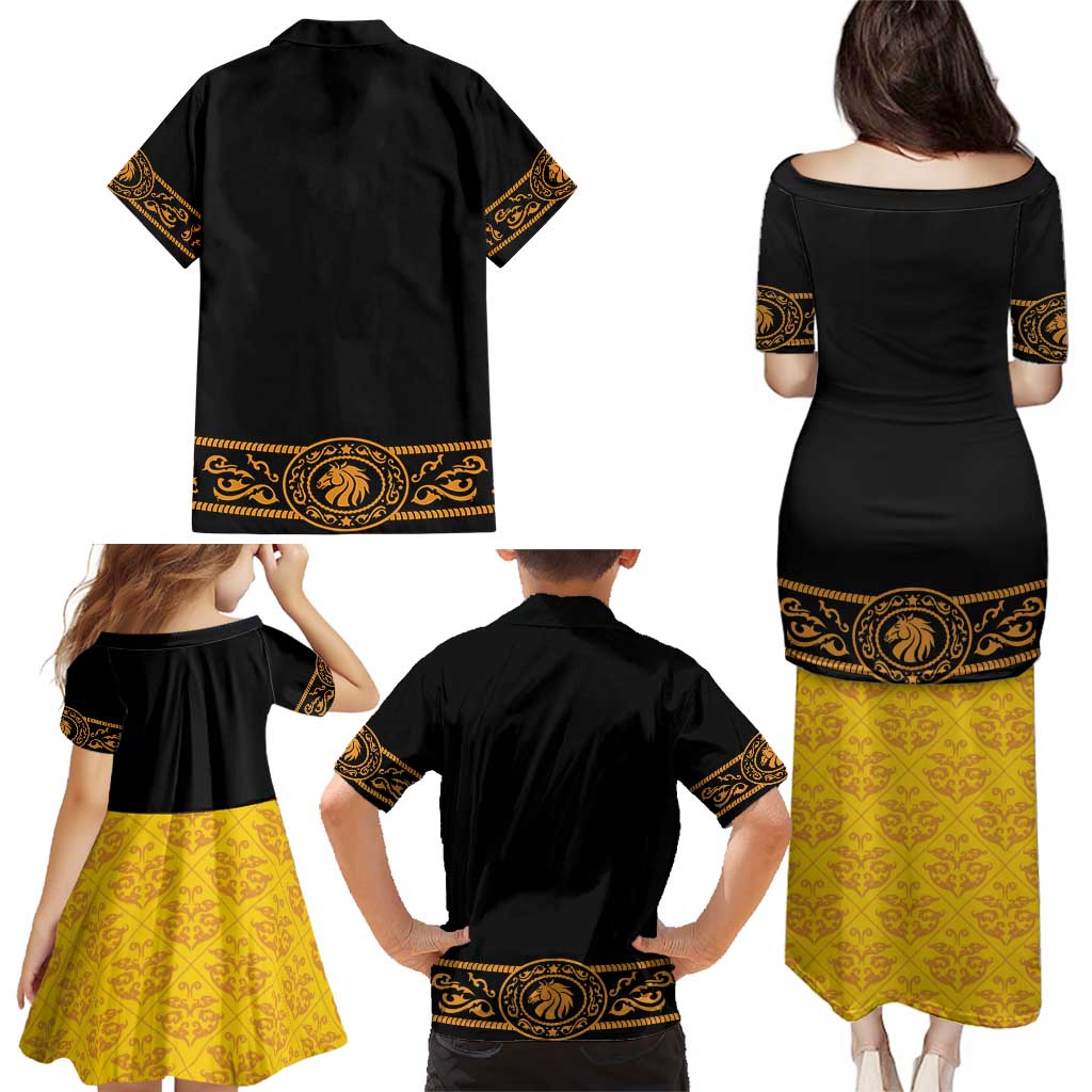 Mexican Mariachi Charro Suit Stylized Family Matching Puletasi and Hawaiian Shirt Cinco de Mayo Fiesta