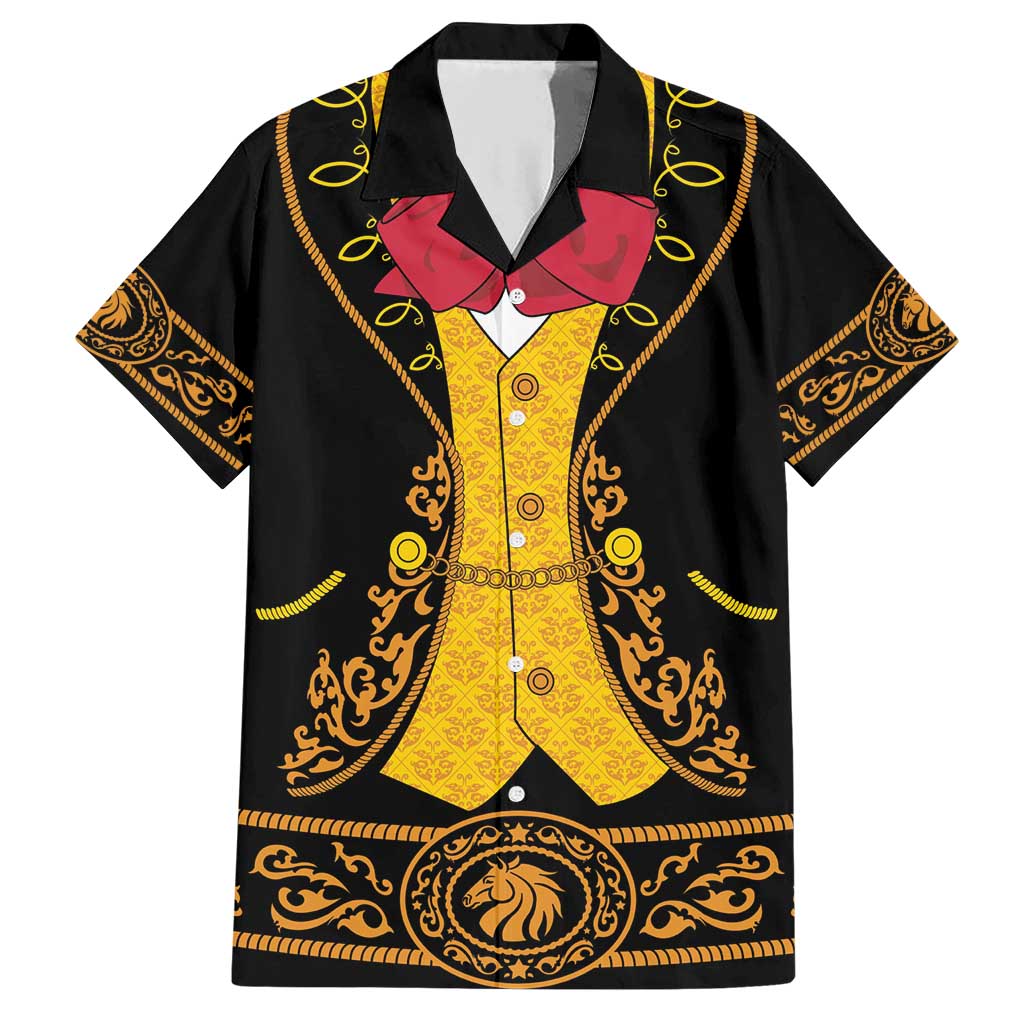 Mexican Mariachi Charro Suit Stylized Family Matching Short Sleeve Bodycon Dress and Hawaiian Shirt Cinco de Mayo Fiesta