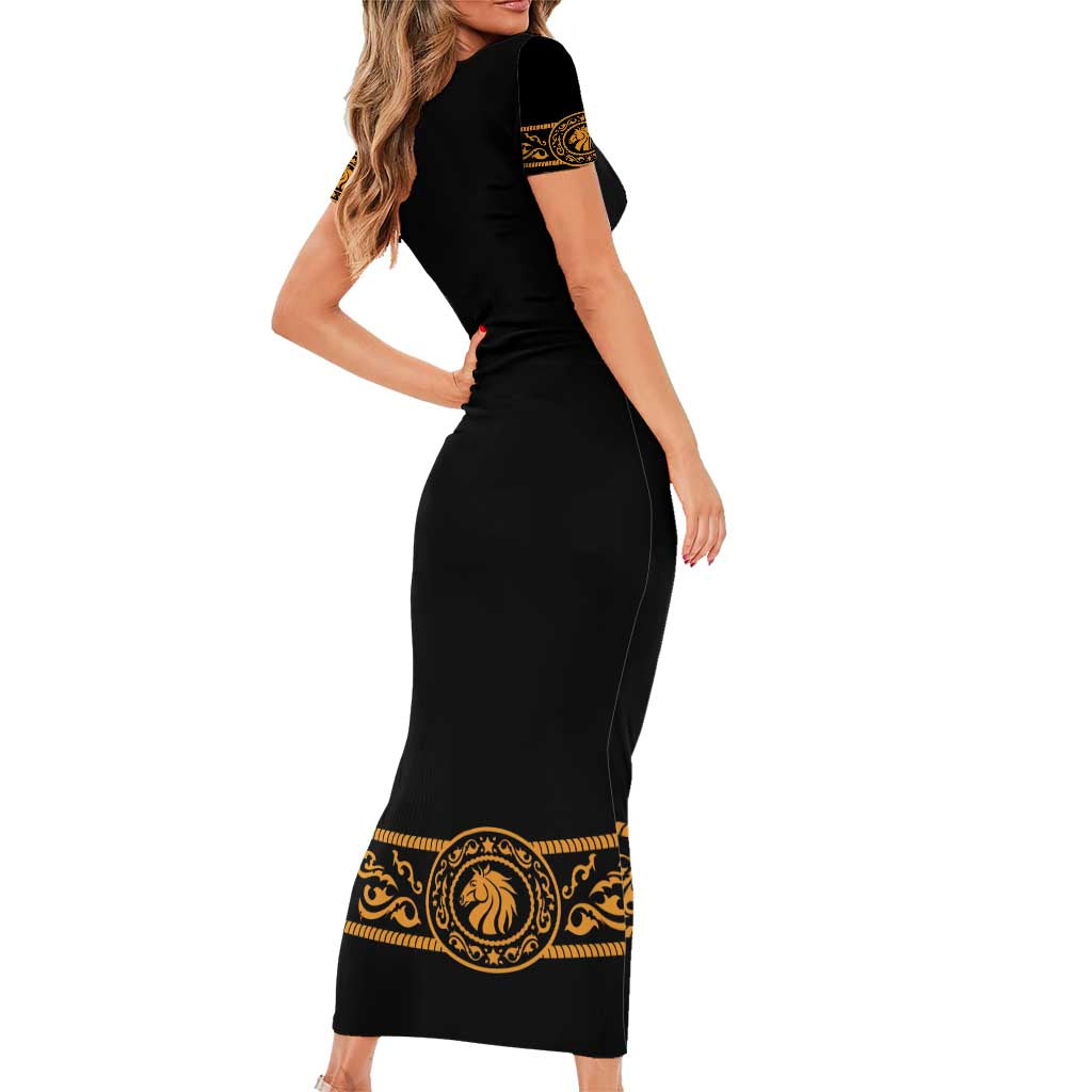 Mexican Mariachi Charro Suit Stylized Family Matching Short Sleeve Bodycon Dress and Hawaiian Shirt Cinco de Mayo Fiesta