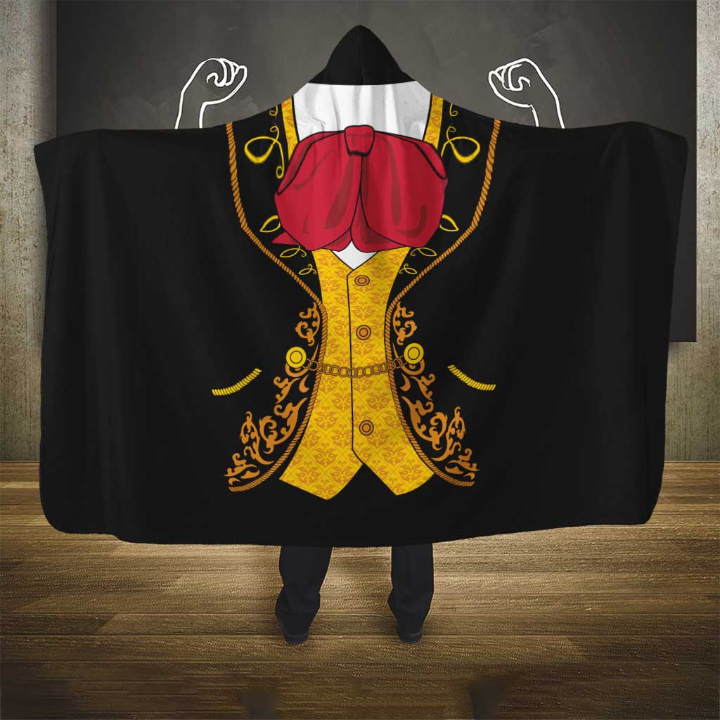 Mexican Mariachi Charro Suit Stylized Hooded Blanket Cinco de Mayo Fiesta