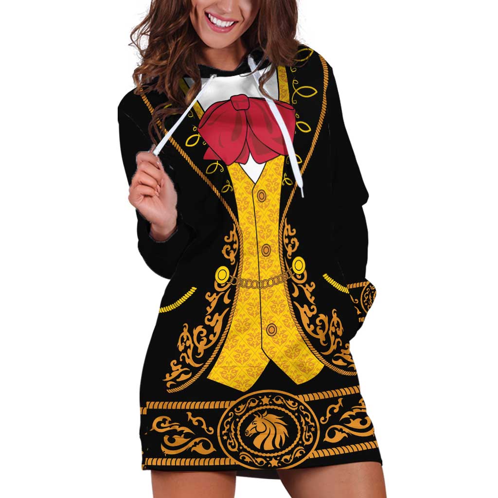 Mexican Mariachi Charro Suit Stylized Hoodie Dress Cinco de Mayo Fiesta