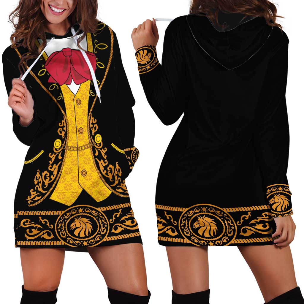Mexican Mariachi Charro Suit Stylized Hoodie Dress Cinco de Mayo Fiesta