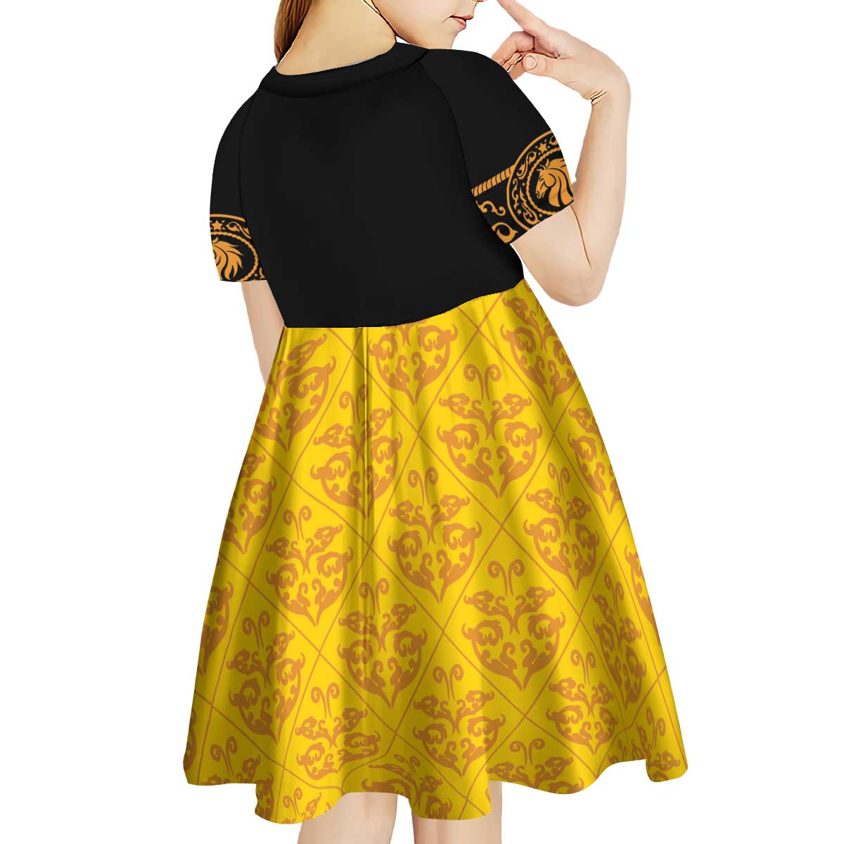 Mexican Mariachi Charro Suit Stylized Kid Short Sleeve Dress Cinco de Mayo Fiesta