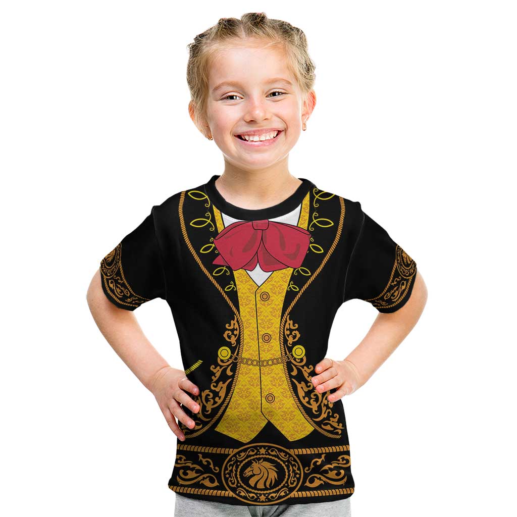 Mexican Mariachi Charro Suit Stylized Kid T Shirt Cinco de Mayo Fiesta