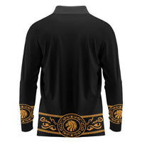 Mexican Mariachi Charro Suit Stylized Long Sleeve Polo Shirt Cinco de Mayo Fiesta