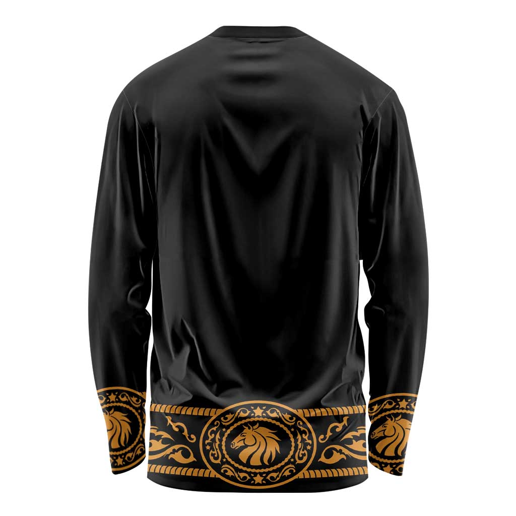 Mexican Mariachi Charro Suit Stylized Long Sleeve Shirt Cinco de Mayo Fiesta