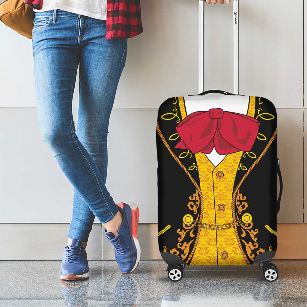Mexican Mariachi Charro Suit Stylized Luggage Cover Cinco de Mayo Fiesta