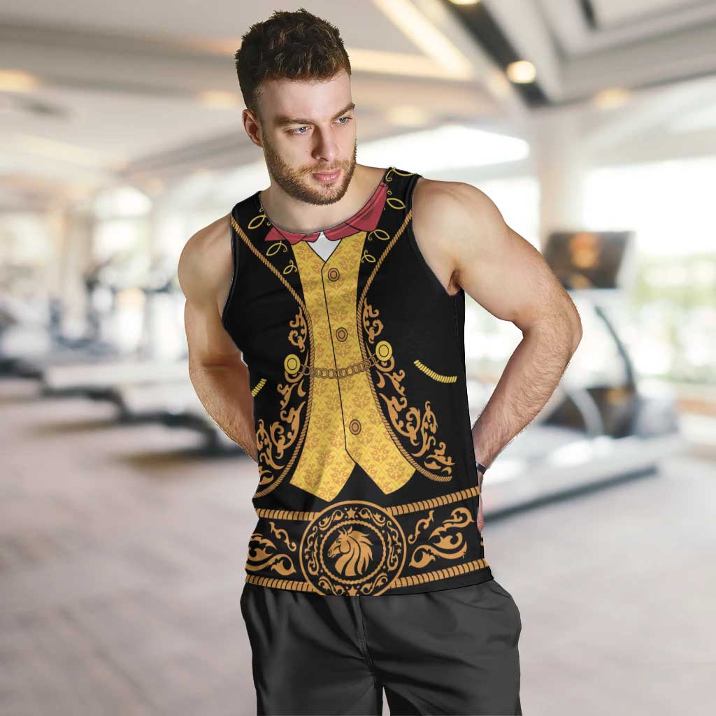 Mexican Mariachi Charro Suit Stylized Men Tank Top Cinco de Mayo Fiesta