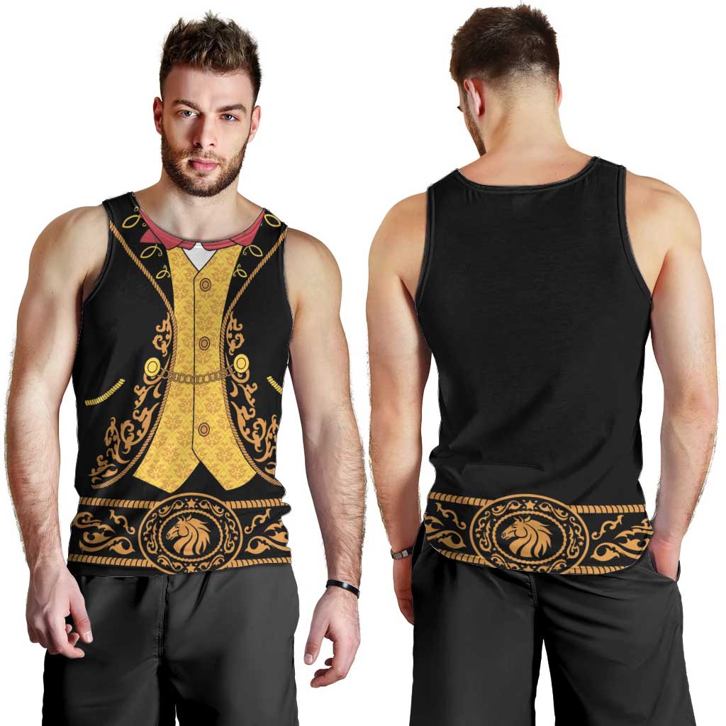 Mexican Mariachi Charro Suit Stylized Men Tank Top Cinco de Mayo Fiesta