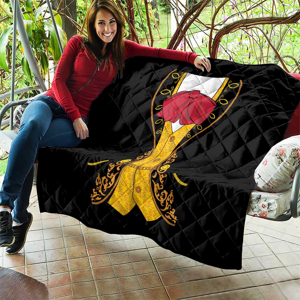 Mexican Mariachi Charro Suit Stylized Quilt Cinco de Mayo Fiesta