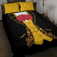 Mexican Mariachi Charro Suit Stylized Quilt Bed Set Cinco de Mayo Fiesta