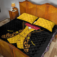 Mexican Mariachi Charro Suit Stylized Quilt Bed Set Cinco de Mayo Fiesta