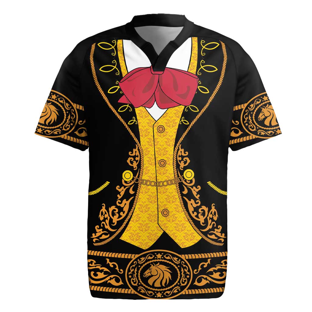 Mexican Mariachi Charro Suit Stylized Rugby Jersey Cinco de Mayo Fiesta