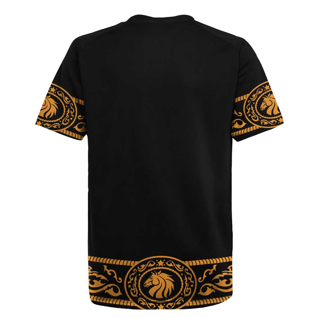 Mexican Mariachi Charro Suit Stylized Rugby Jersey Cinco de Mayo Fiesta
