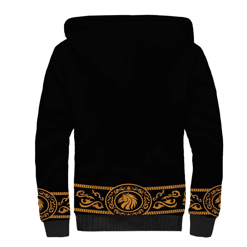 Mexican Mariachi Charro Suit Stylized Sherpa Hoodie Cinco de Mayo Fiesta