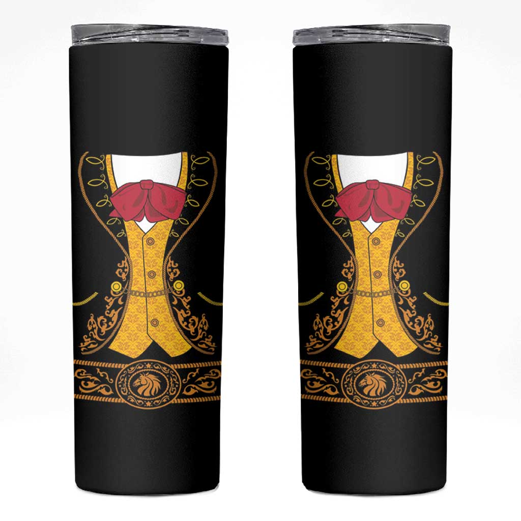 Mexican Mariachi Charro Suit Stylized Skinny Tumbler Cinco de Mayo Fiesta