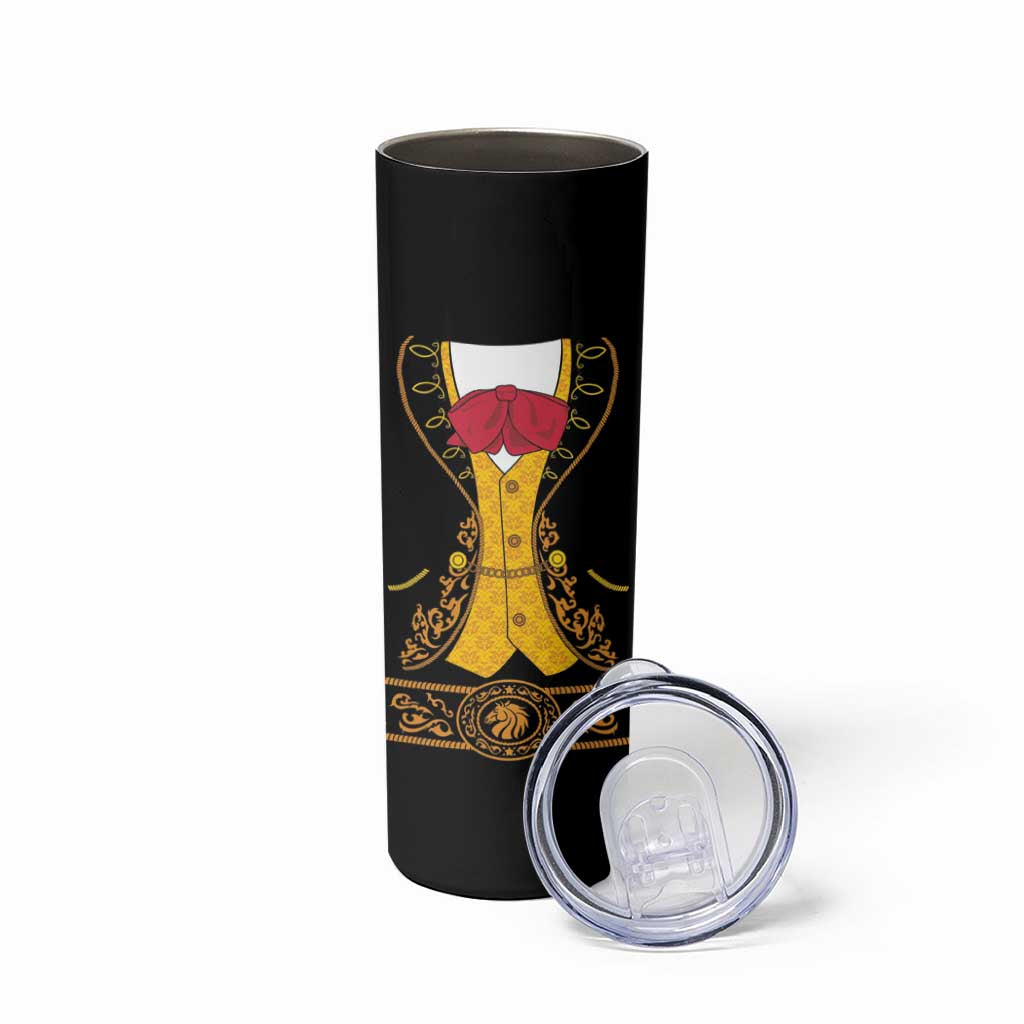 Mexican Mariachi Charro Suit Stylized Skinny Tumbler Cinco de Mayo Fiesta