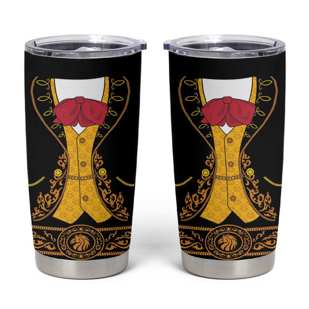 Mexican Mariachi Charro Suit Stylized Tumbler Cup Cinco de Mayo Fiesta