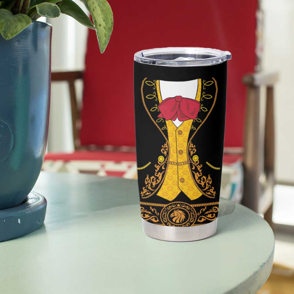 Mexican Mariachi Charro Suit Stylized Tumbler Cup Cinco de Mayo Fiesta