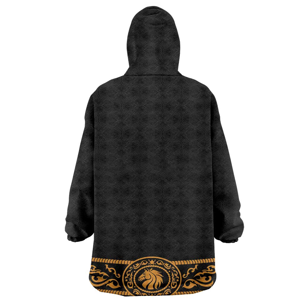 Mexican Mariachi Charro Suit Stylized Wearable Blanket Hoodie Cinco de Mayo Fiesta