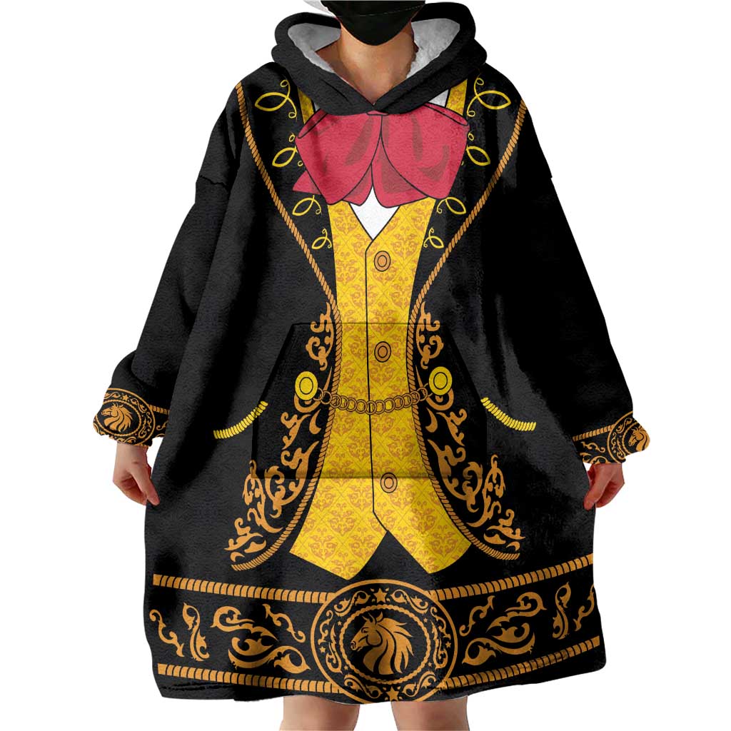 Mexican Mariachi Charro Suit Stylized Wearable Blanket Hoodie Cinco de Mayo Fiesta