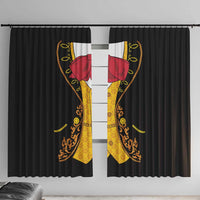 Mexican Mariachi Charro Suit Stylized Window Curtain Cinco de Mayo Fiesta