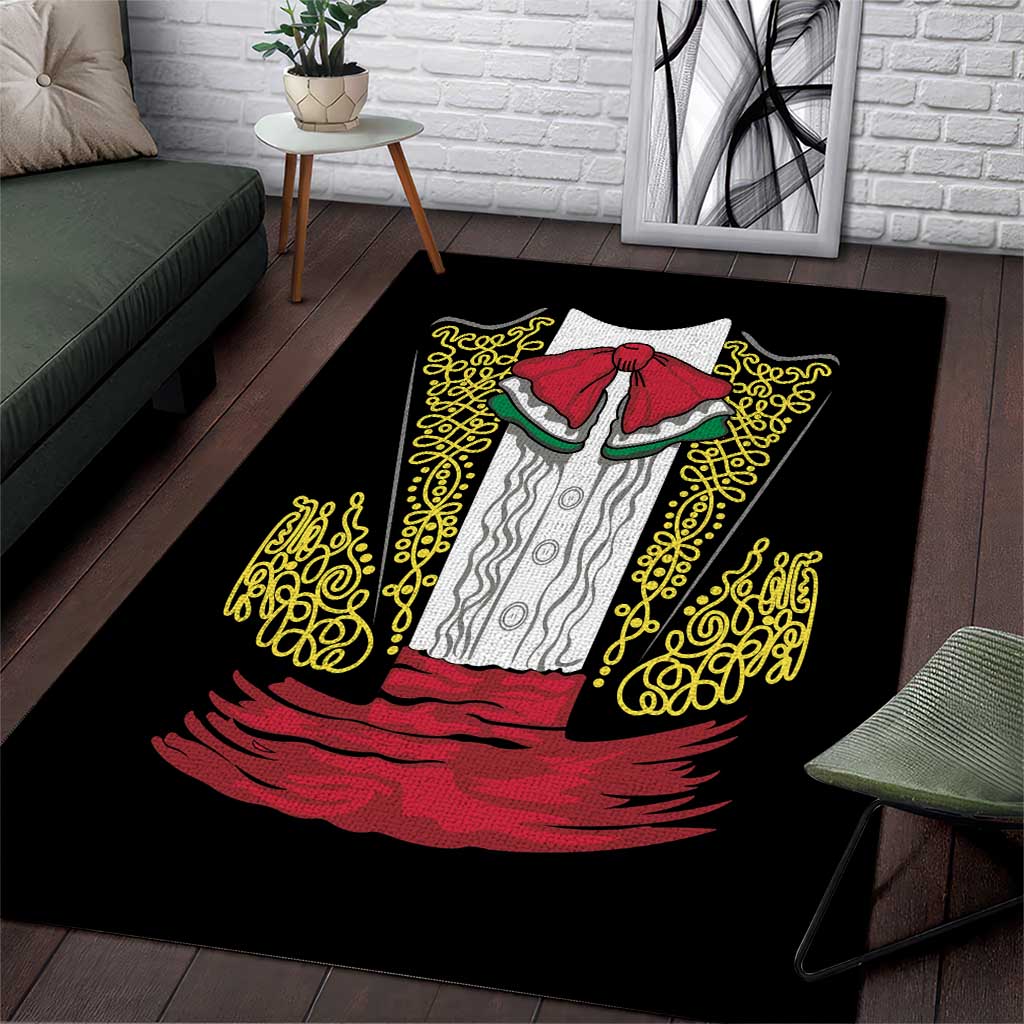 Mexican Charro Suit Stylized Area Rug Cinco de Mayo Costume