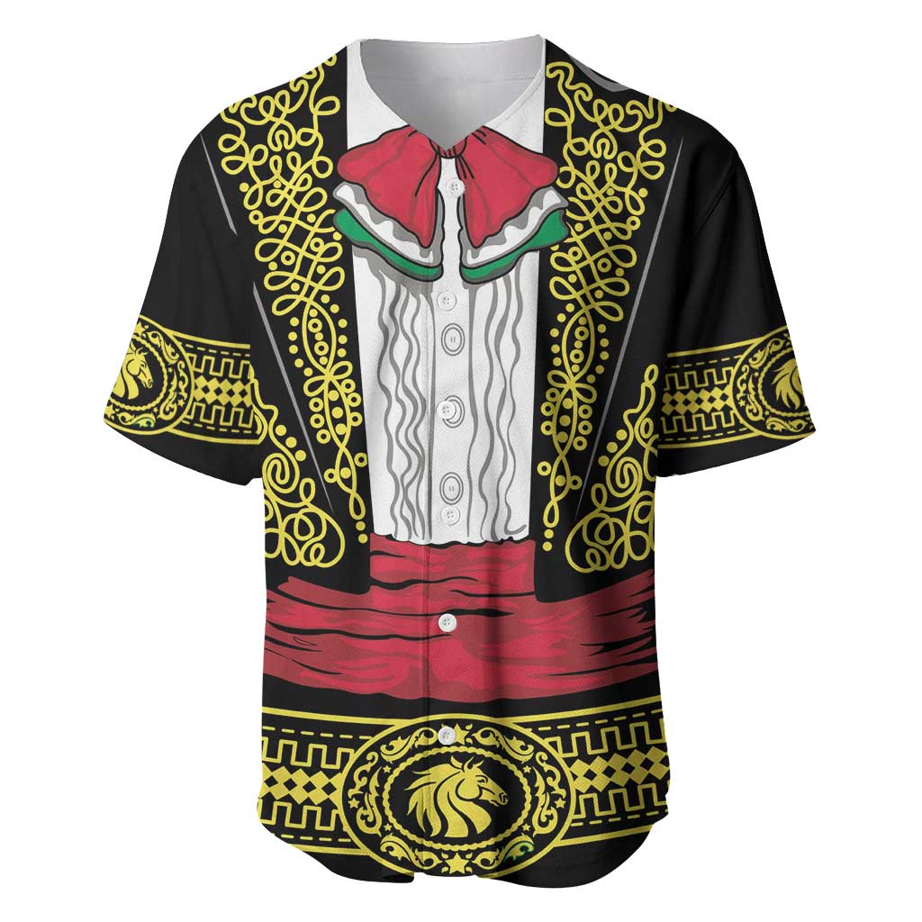 Mexican Charro Suit Stylized Baseball Jersey Cinco de Mayo Costume