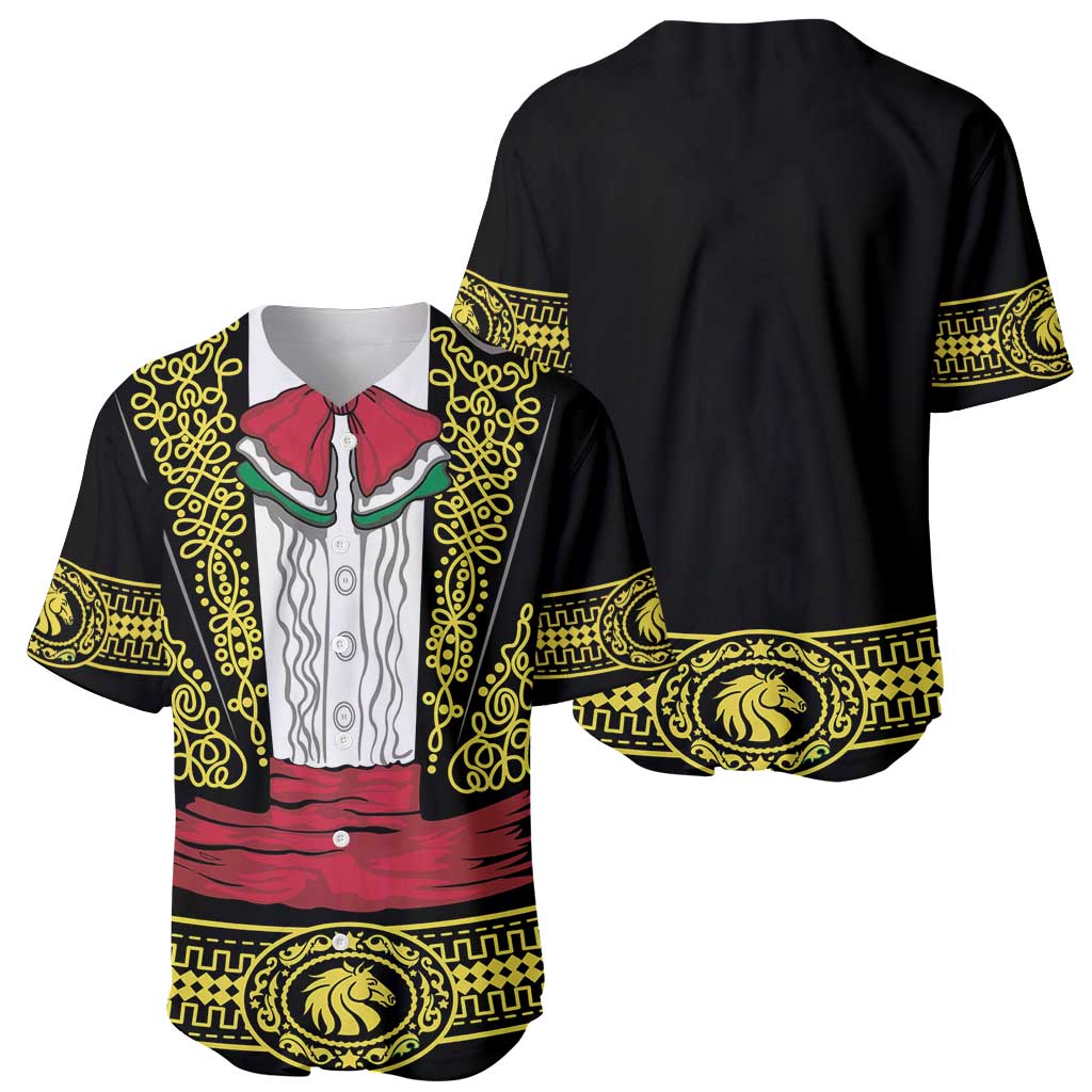 Mexican Charro Suit Stylized Baseball Jersey Cinco de Mayo Costume