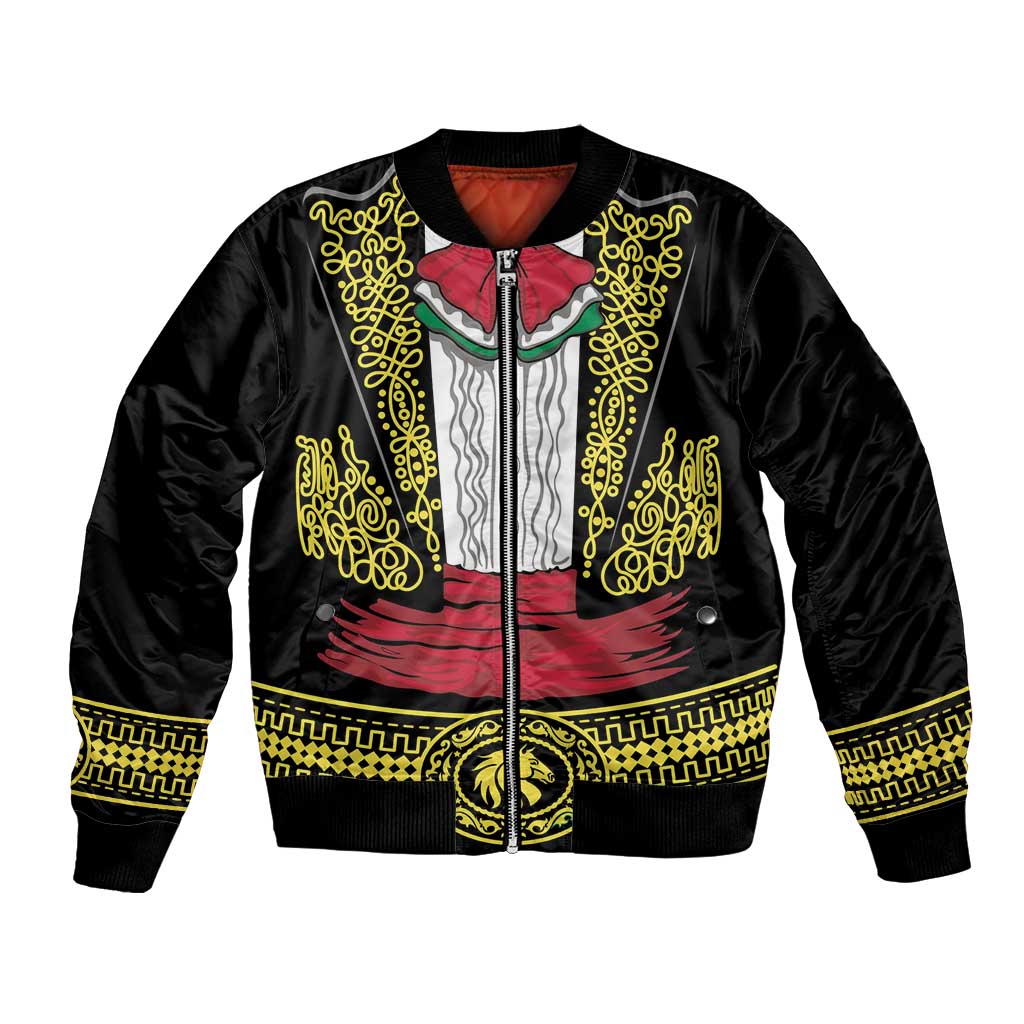 Mexican Charro Suit Stylized Bomber Jacket Cinco de Mayo Costume