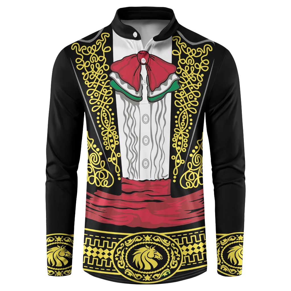 Mexican Charro Suit Stylized Button Sweatshirt Cinco de Mayo Costume
