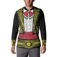 Mexican Charro Suit Stylized Button Sweatshirt Cinco de Mayo Costume