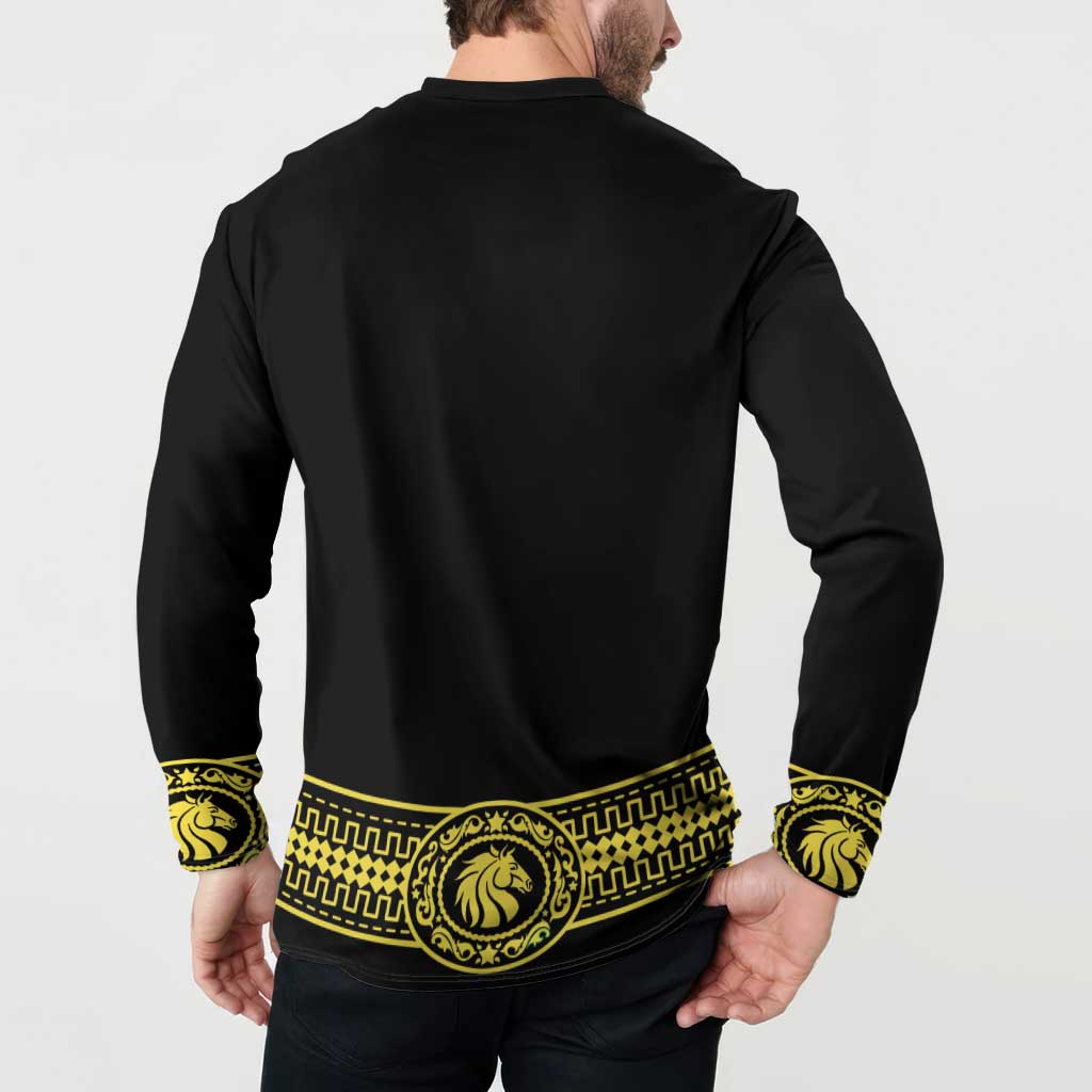 Mexican Charro Suit Stylized Button Sweatshirt Cinco de Mayo Costume