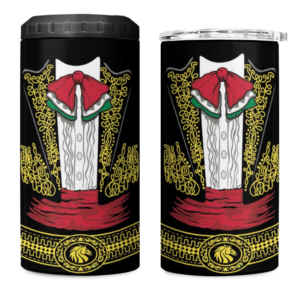 Mexican Charro Suit Stylized 4 in 1 Can Cooler Tumbler Cinco de Mayo Costume