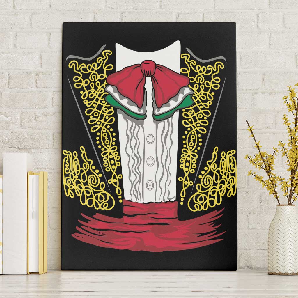 Mexican Charro Suit Stylized Canvas Wall Art Cinco de Mayo Costume