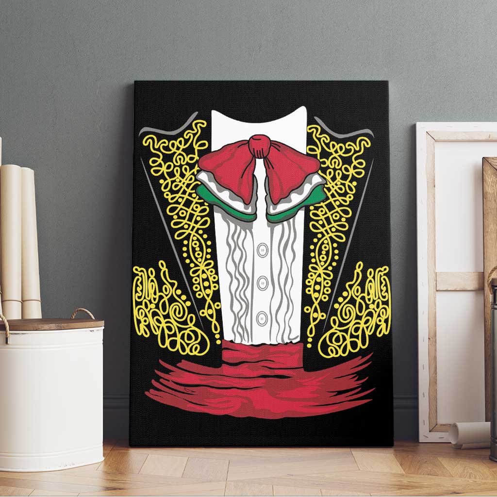 Mexican Charro Suit Stylized Canvas Wall Art Cinco de Mayo Costume
