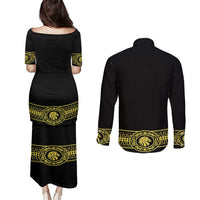 Mexican Charro Suit Stylized Couples Matching Puletasi and Long Sleeve Button Shirt Cinco de Mayo Costume