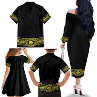 Mexican Charro Suit Stylized Family Matching Off The Shoulder Long Sleeve Dress and Hawaiian Shirt Cinco de Mayo Costume
