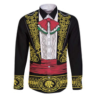 Mexican Charro Suit Stylized Family Matching Off The Shoulder Long Sleeve Dress and Hawaiian Shirt Cinco de Mayo Costume