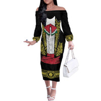 Mexican Charro Suit Stylized Family Matching Off The Shoulder Long Sleeve Dress and Hawaiian Shirt Cinco de Mayo Costume