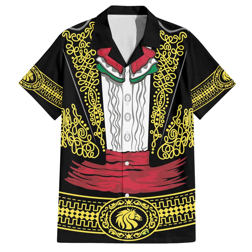 Mexican Charro Suit Stylized Family Matching Off Shoulder Short Dress and Hawaiian Shirt Cinco de Mayo Costume