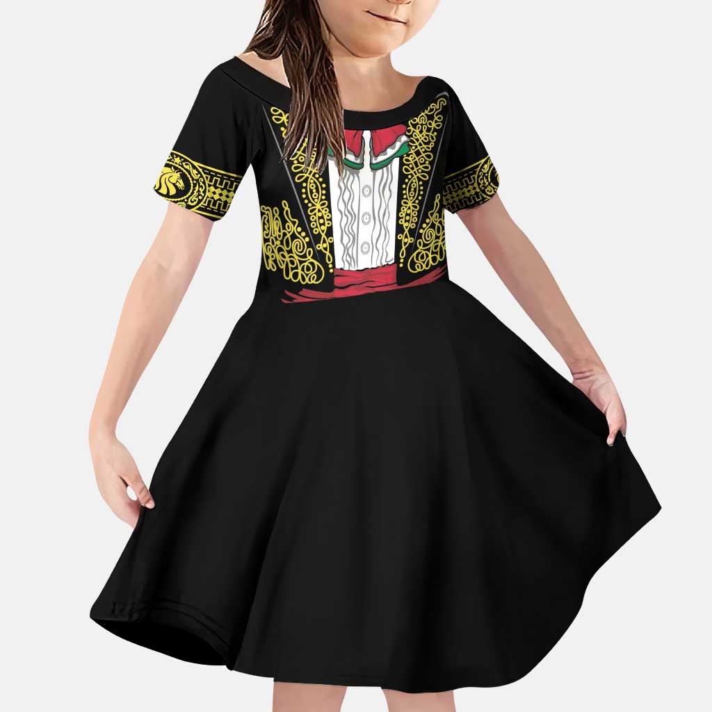 Mexican Charro Suit Stylized Family Matching Puletasi and Hawaiian Shirt Cinco de Mayo Costume